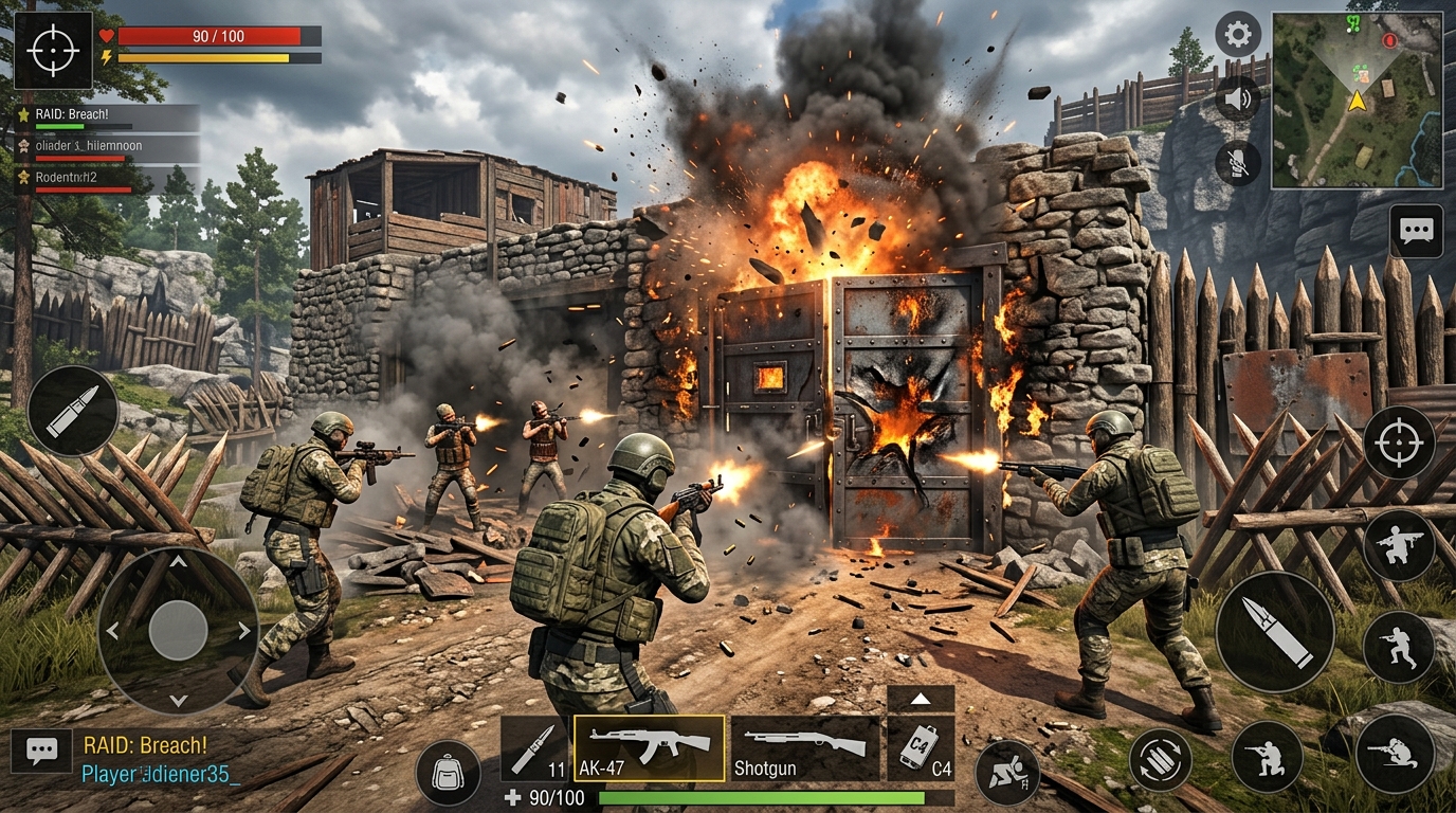 Invasão e destruição com C4 de base inimiga no Oxide